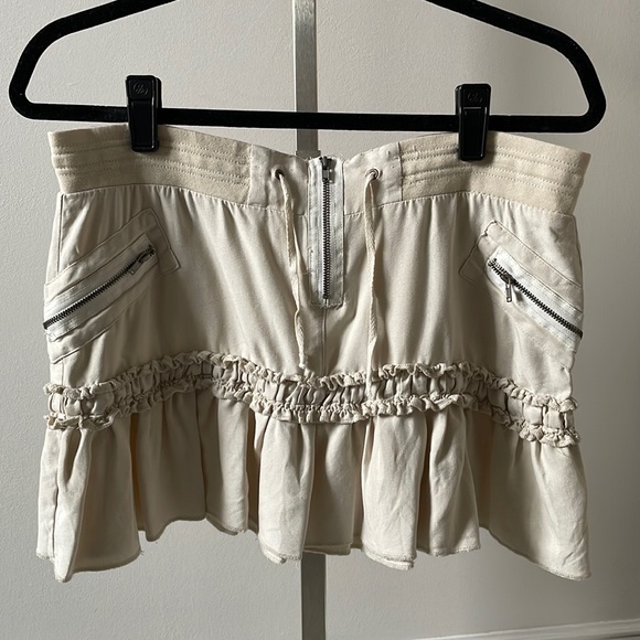 Da-Nang cream zip cargo skirt sz M 2000s style - Picture 1 of 5